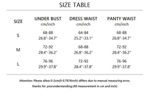 Ensemble de lingerie à bandes sexy transparent à frou-frou Sainte Vierge rouge ou rose S M L - GUAPPAA