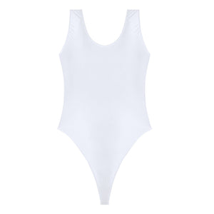 Maillot de bain une pièce échancré tanga satiné Saya - GUAPPAA