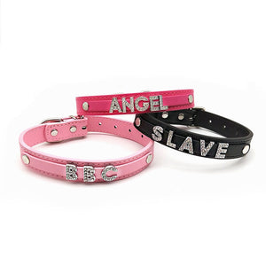 Collier soumise bondage bdsm personnalisable 1-9 lettres punk gothique Slave - GUAPPAA