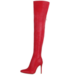 Cuissardes Femme Noir Rouge 34-47 - Bottes Hautes Sexy Hollywood - GUAPPAA