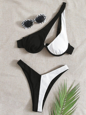 Bikini tanga bretelles asymétriques Solia - GUAPPAA