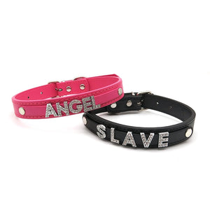 Collier soumise bondage bdsm personnalisable 1-9 lettres punk gothique Slave - GUAPPAA