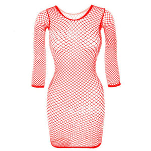 Mini robe résille ouverte sexy Matinda - GUAPPAA