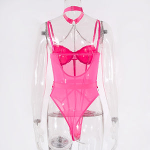 Body string transparent à collier et chaîne armaturé Quetsche - GUAPPAA