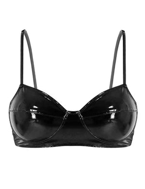 Soutien-gorge vinyle push-up Clubwear sexy noir Nocturne - GUAPPAA
