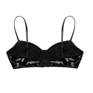 Soutien-gorge vinyle push-up Clubwear sexy noir Nocturne - GUAPPAA