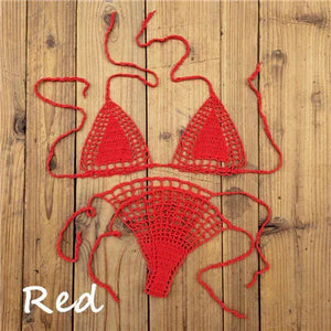 Micro bikini string ficelle brésilien tricoté crochet extrême semi-transparent sexy Seral - GUAPPAA