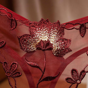 Mini string double ficelle transparent fleuri Midnight - GUAPPAA