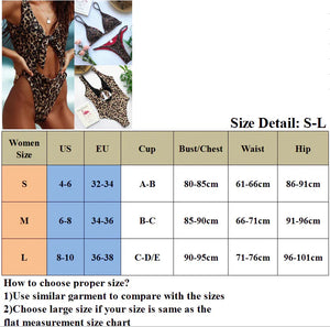 Maillot de bain 2 pièces string push-up femme sexy Le Léopard S M L - GUAPPAA
