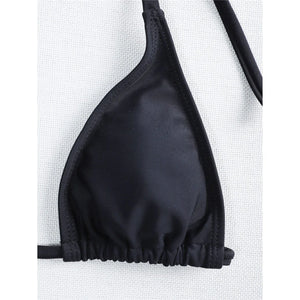 Maillot de bain string ficelle trois pièces avec robe de plage transparente Transparencia - GUAPPAA