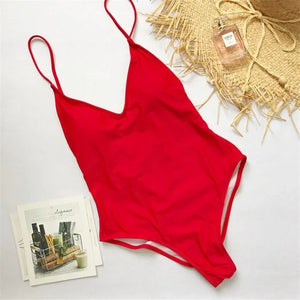 XS-XL Maillot de bain une pièce tanga échancré dos nu - GUAPPAA