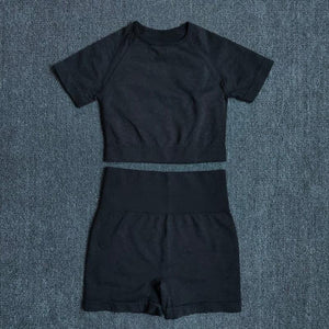 Ensemble deux pièces fitness femme sport crossfit short et crop-top Spring - GUAPPAA
