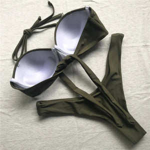 Maillot de bain tanga bandeau push-up deux pièces S M L Maurice - GUAPPAA