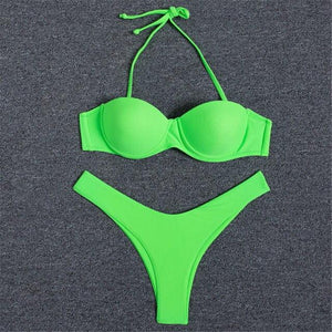 Maillot de bain tanga bandeau push-up deux pièces S M L Maurice - GUAPPAA