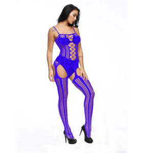 Combinaison porte-jarretelles ouverte résille érotique sexy Paralia - GUAPPAA