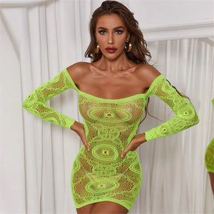 Micro robe sexy en résille transparente Junta - GUAPPAA