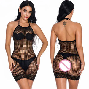 Micro robe sexy en résille transparente Junta - GUAPPAA