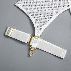 Lingerie sexy femme ensemble 4 pièces transparent Notre-Dame - GUAPPAA