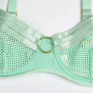 Lingerie sexy femme ensemble 4 pièces transparent Notre-Dame - GUAPPAA