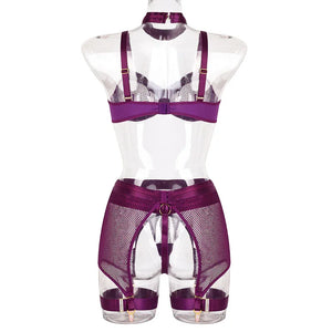 Lingerie sexy femme ensemble 4 pièces transparent Notre-Dame - GUAPPAA