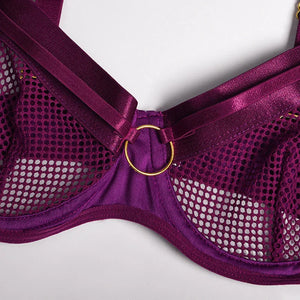Lingerie sexy femme ensemble 4 pièces transparent Notre-Dame - GUAPPAA