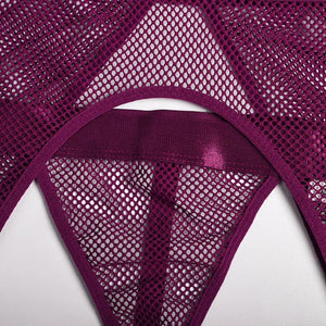 Lingerie sexy femme ensemble 4 pièces transparent Notre-Dame - GUAPPAA