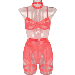 Lingerie sexy femme ensemble 4 pièces transparent Notre-Dame - GUAPPAA