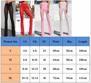 S M L XL Pantalon femme transparent couvre bikini mesh tulle - GUAPPAA