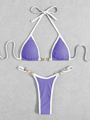 Sexy micro bikini string push-up à perle bi couleur Lega - GUAPPAA