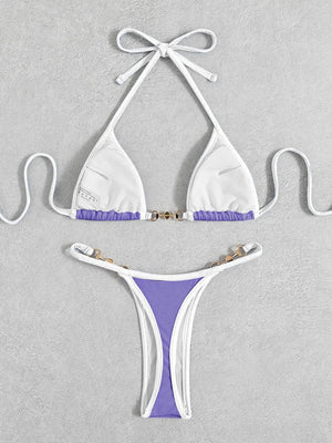 Sexy micro bikini string push-up à perle bi couleur Lega - GUAPPAA