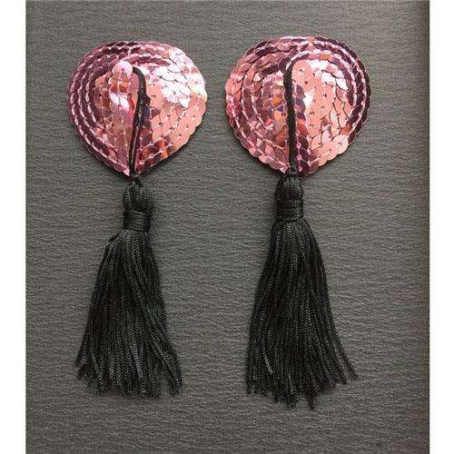 Cache-tétons ronds Libertadores avec sequins et pompons
