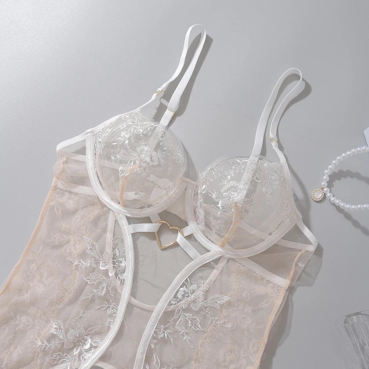 Ensemble de Lingerie de luxe en dentelle et transparence Millénial - GUAPPAA