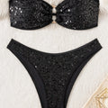 Bikini bandeau pailletté brillant brésilien - La Sequoia Rose - Bikini - image 1
