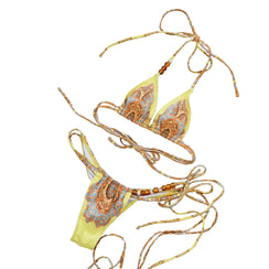 Bikini dos nu bretelles imprimé - Moonrock Marrakech