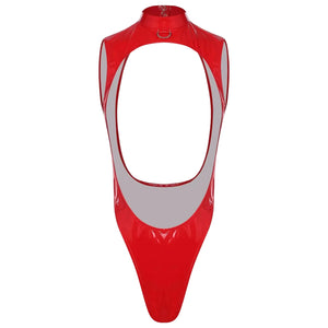 Body PVC brillant col montant La Magnétique
