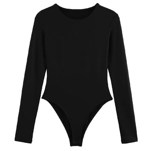 Body string manches longues col haut La Nocturne Brun foncé - Body - image 4