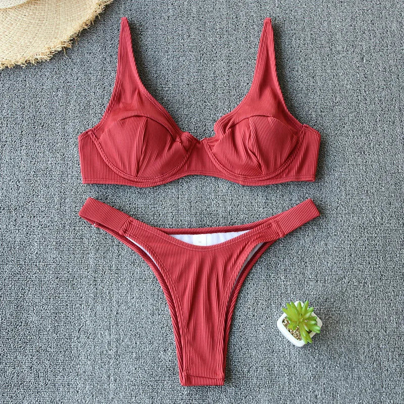 Maillot de bain tanga deux pièces push-up Almeria - GUAPPAA