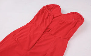 Robe longue fendue à traîne sans bretelles Illusion - GUAPPAA
