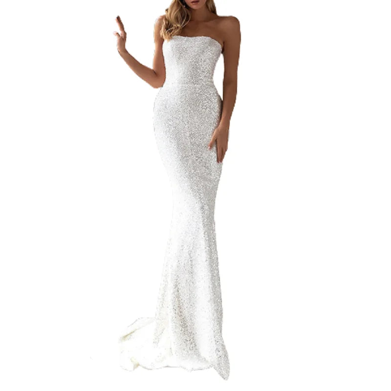 Robe longue brillante bandeau Sirène - GUAPPAA