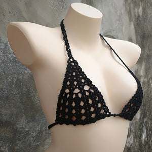 Maillot de bain bohème 2 pièces string ficelle crochet tricoté Phi-Phi - GUAPPAA