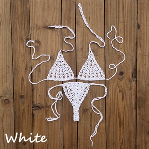 Maillot de bain bohème 2 pièces string ficelle crochet tricoté Phi-Phi - GUAPPAA