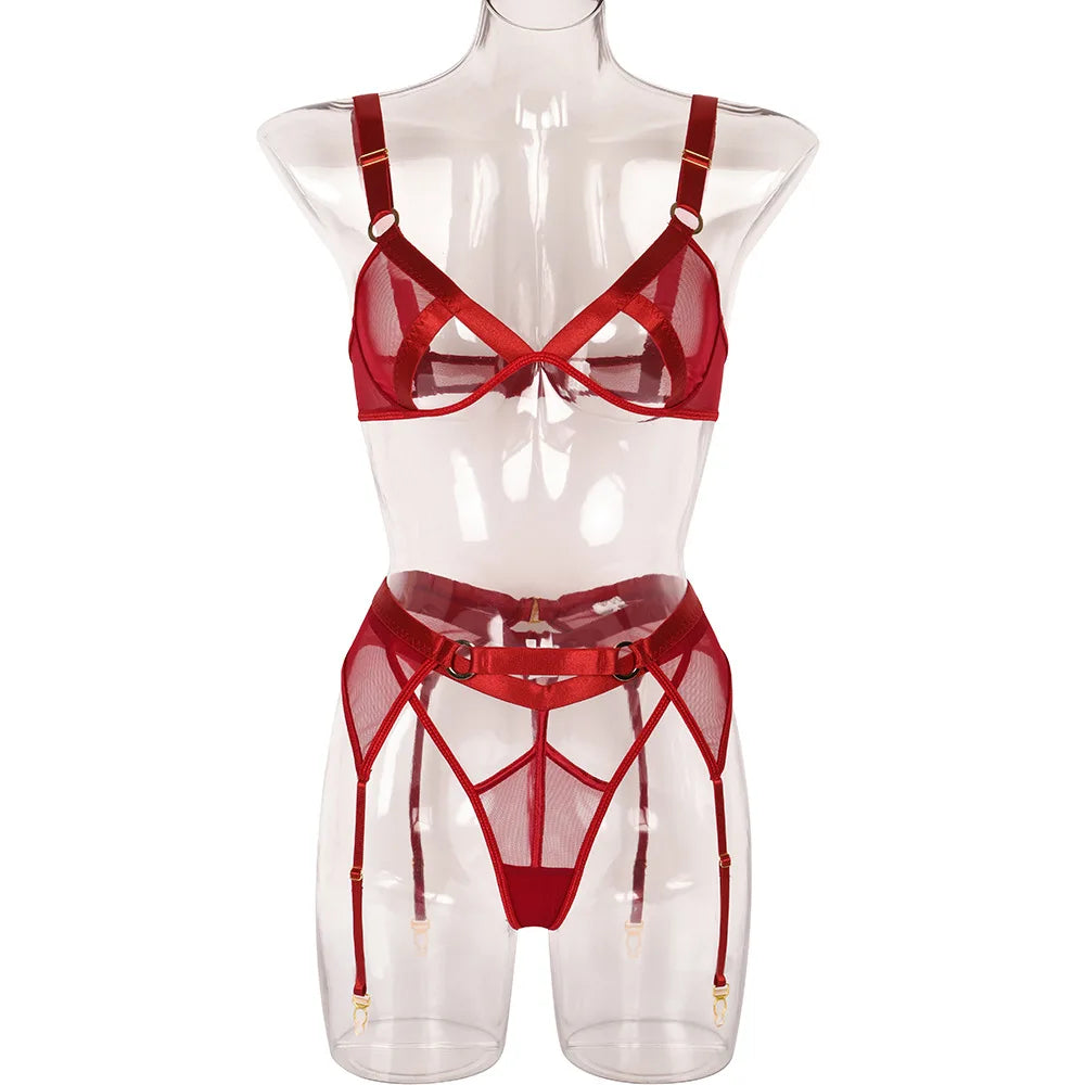 Lingerie sexy ensemble trois pièces Le Rapprochement - GUAPPAA