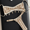 Ibiza - micro bikini string rayé push-up femme