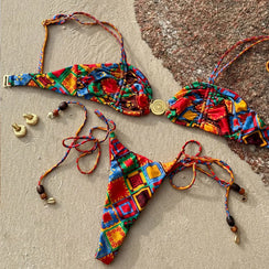 La Boheme - Bikini Bresilien Push-Up Uni Taille Basse