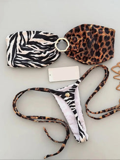 La Brésilienne - Micro Bikini String Bandeau Imprimé