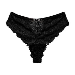La Voilée – Culotte String Dentelle Ajourée Taille Basse