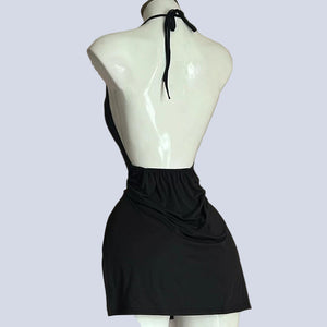 Micro robe sexy fendue très courte rouge noir La soirée - GUAPPAA