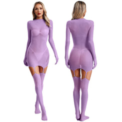 Combinaison transparente femme manche longue Ellipse
