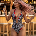 Monokini tanga léopard sculptant dos nu La Magnétique