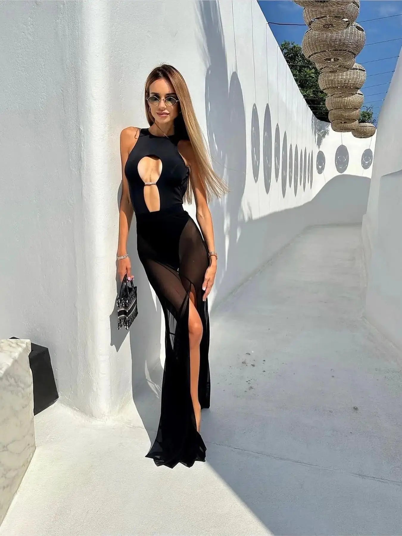 Sexy Two Skirt Set Bikini Set Padded Bra Halter Beach Skirt A Line Bikini Swimwear Summer Beach Holiday Bathing Suit - GUAPPAA